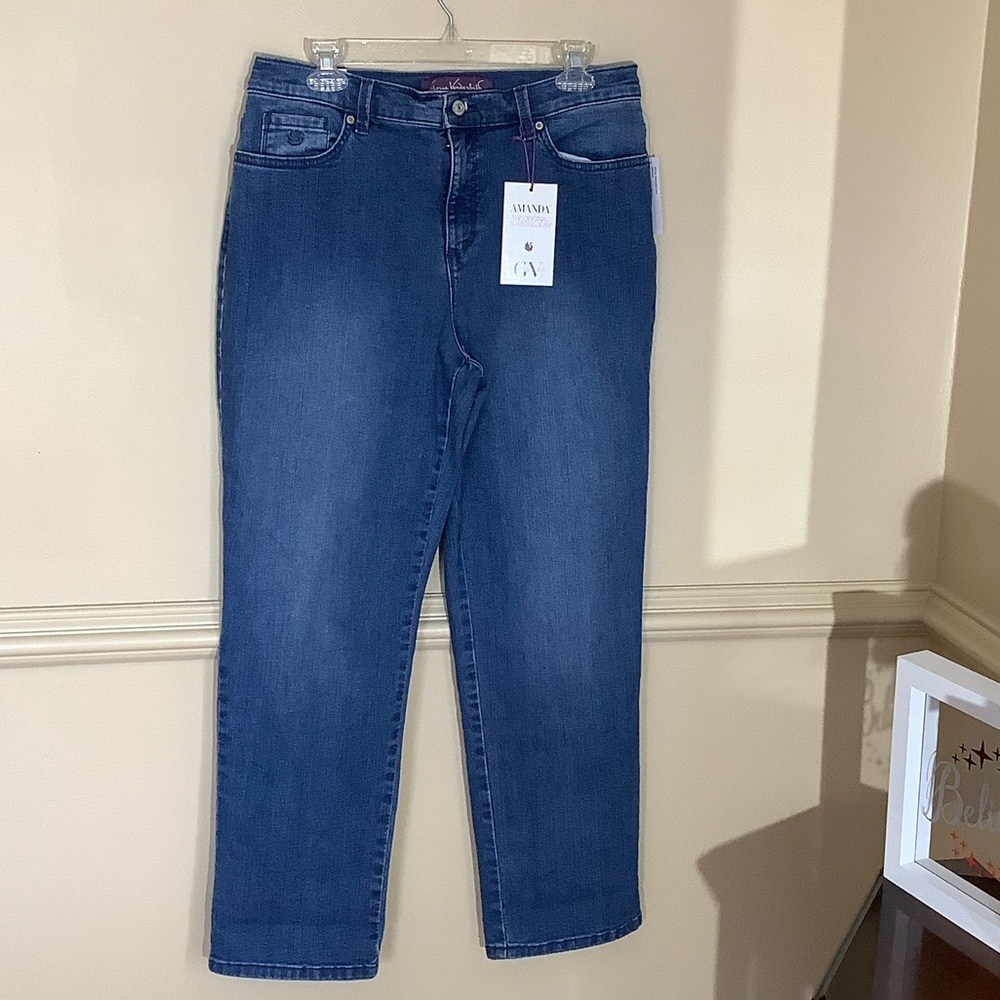 Gloria Vanderbilt Dark Blue Straight Leg Jeans